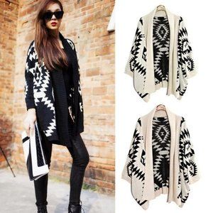 Cotton Emporium | Cute Aztec Tribal Knit Cardigan Sweater